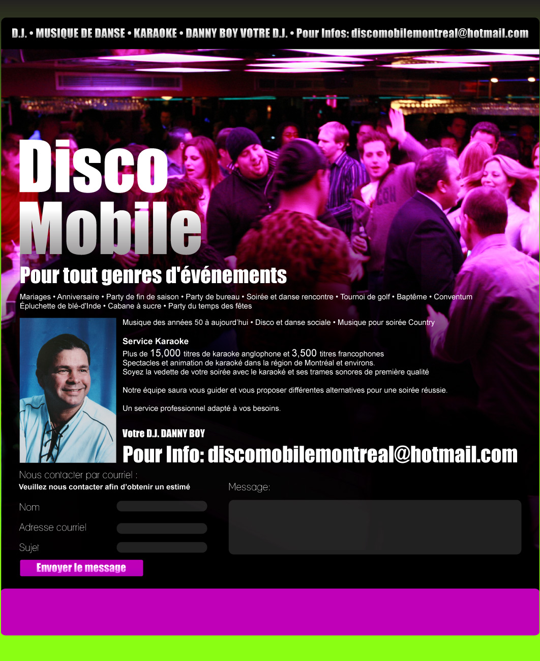 DJ. Danny Boy - Discotheque Mobile